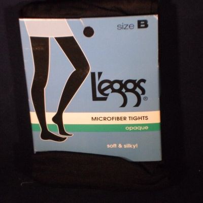 Leggs Microfiber Tights Soft & Silky Black Opaque (B)                        A12